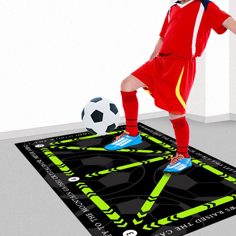 Non-Slip Football Practice Floor Mat - Geometric Patterns