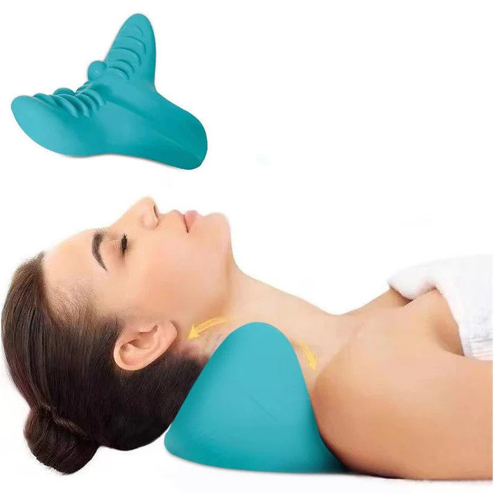 Neck Massage Pillow with Gravity and Acupressure - Relieves Neck Pain and Restores Cervical Curvature