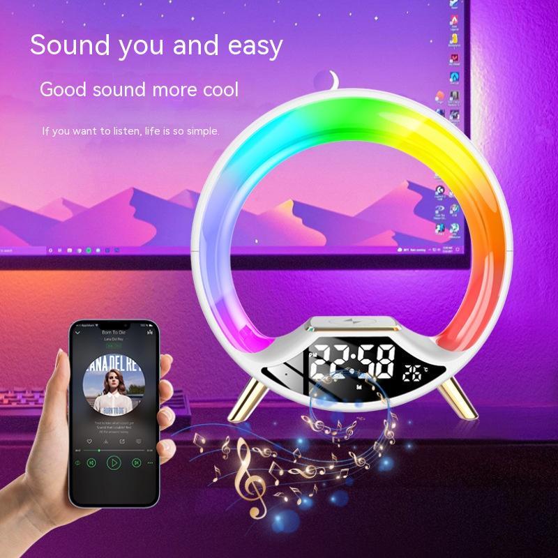 O Light 3-in-1 Wireless Charger, Bluetooth Speaker and Color Changing Night Light