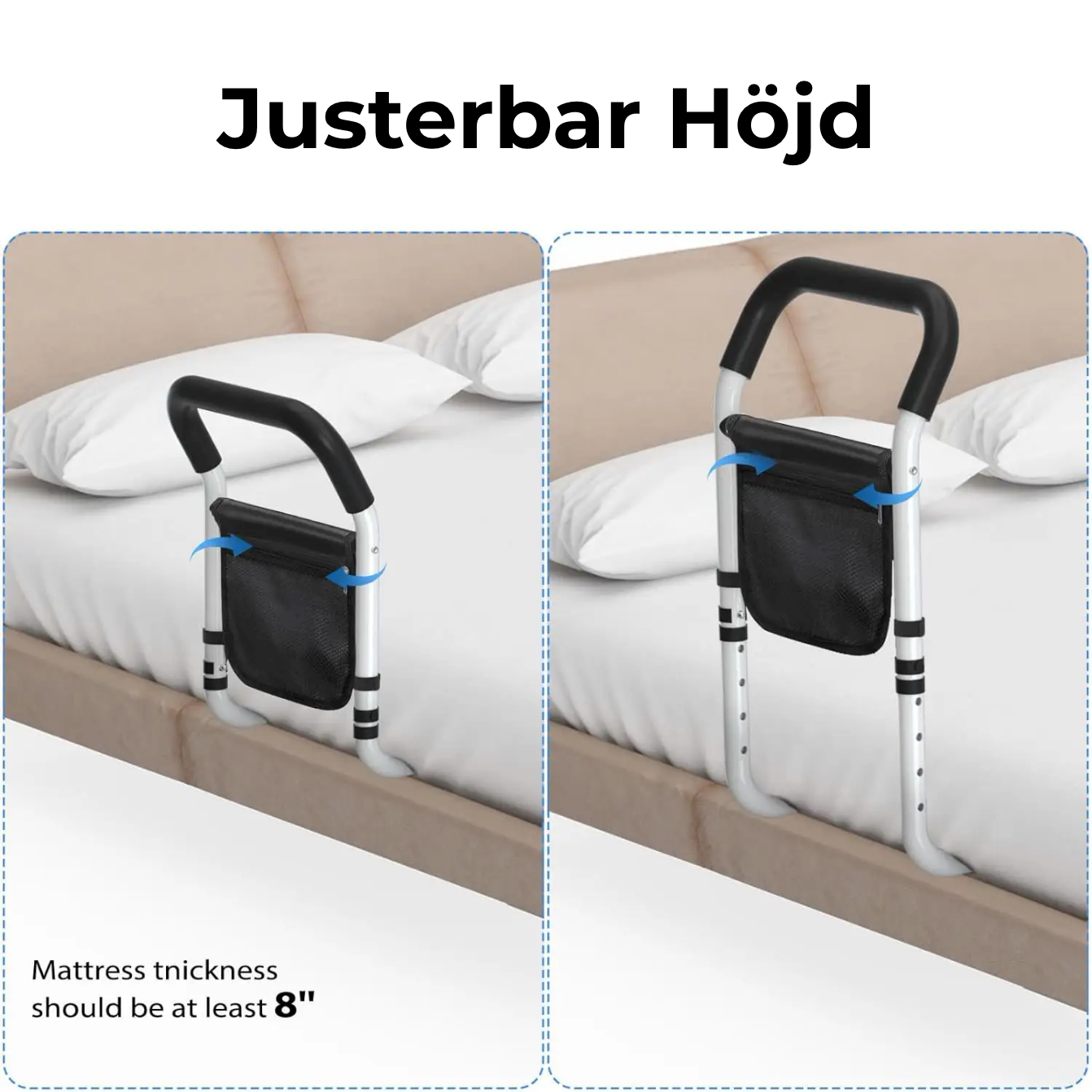 Support Handle for Bed - Adjustable Standing Aid for Elderly