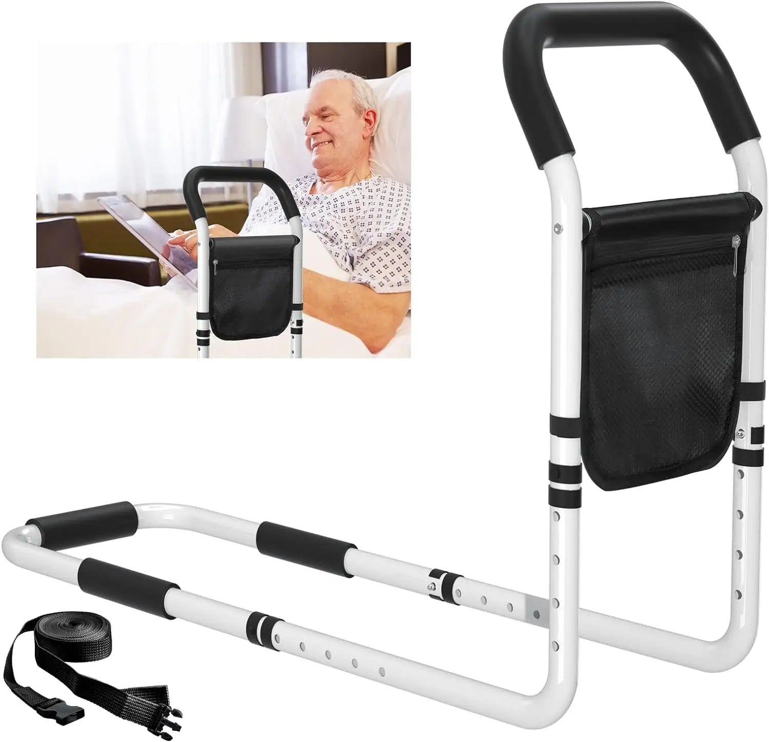 Support Handle for Bed - Adjustable Standing Aid for Elderly