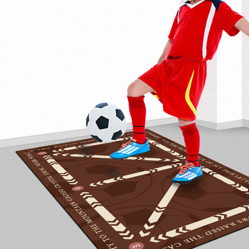 Non-Slip Football Practice Floor Mat - Geometric Patterns