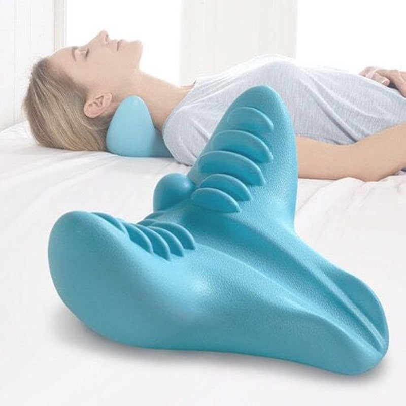 Neck Massage Pillow with Gravity and Acupressure - Relieves Neck Pain and Restores Cervical Curvature